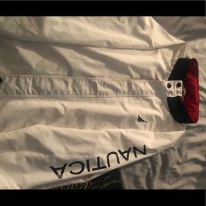 WHITE NAUTICA JACKET Wit Hoody Tucked in Color